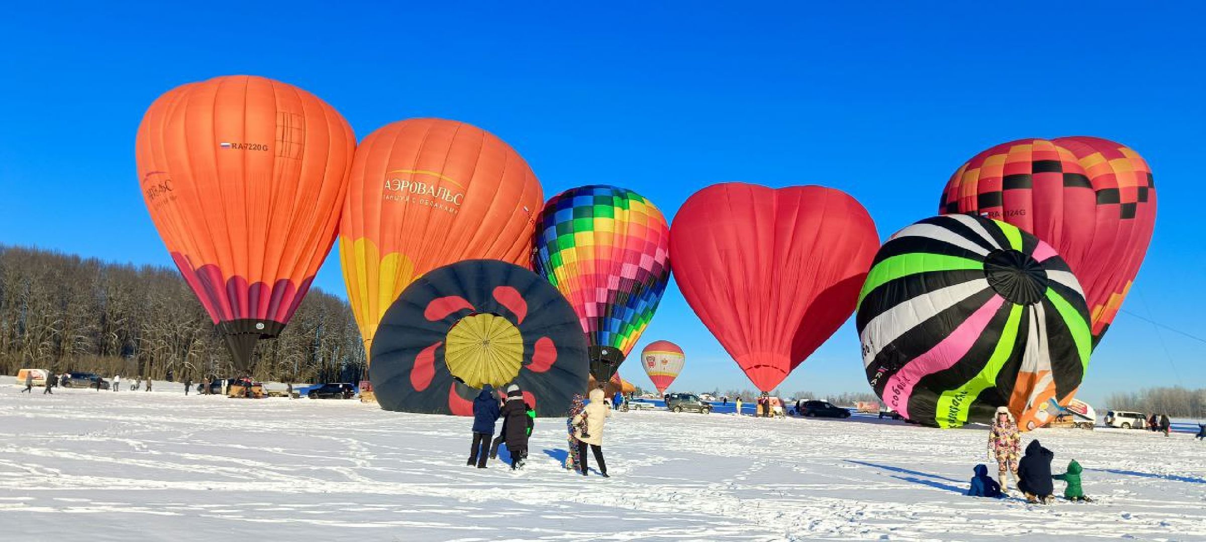 Дмитров, Фестиваль аэростатов, Яблоки на снегу,