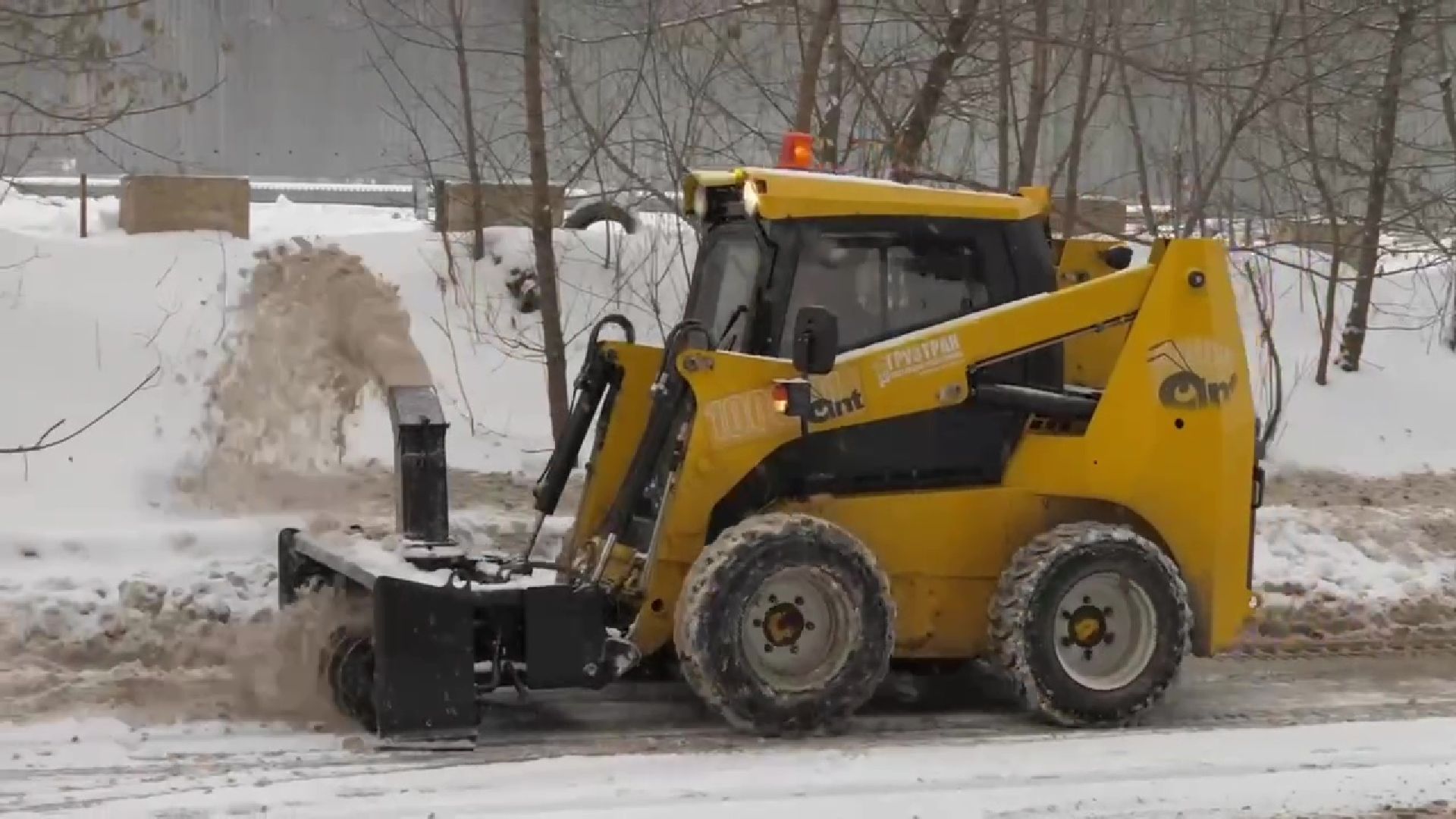 Реутов, снегопад, уборка снега, дворник, техника,