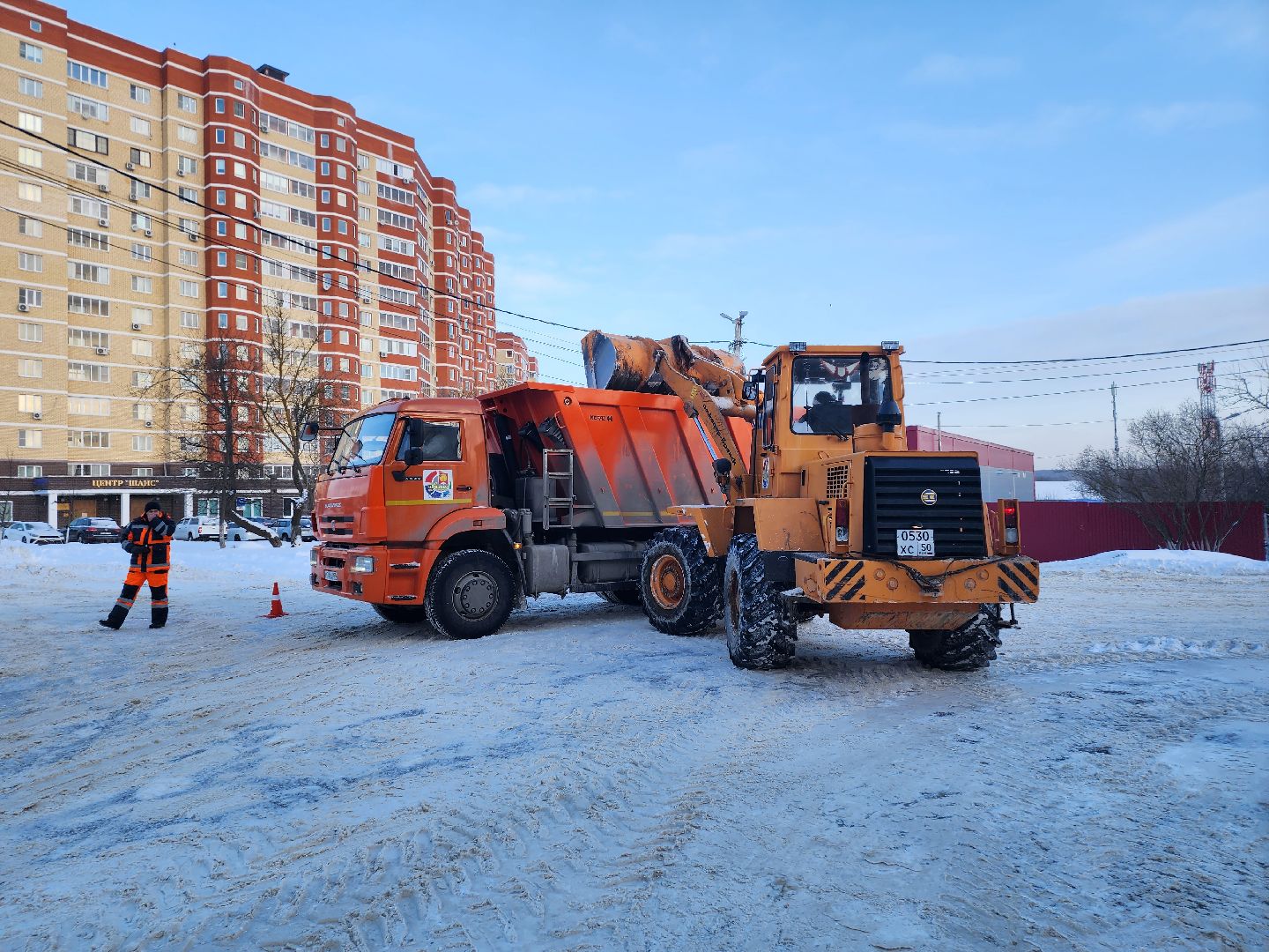 серпухов, подмосковье, убирают снег, комбинат благоустройства,