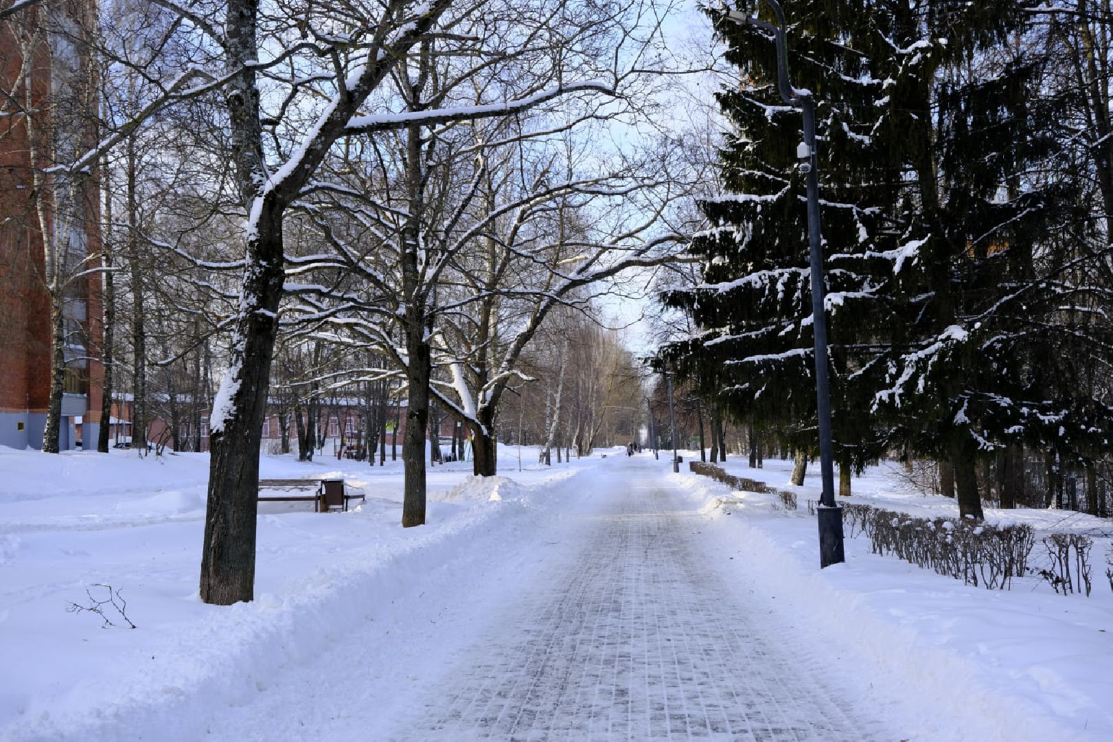 пущино, благоустройство, снег, уборка дворов, метель,