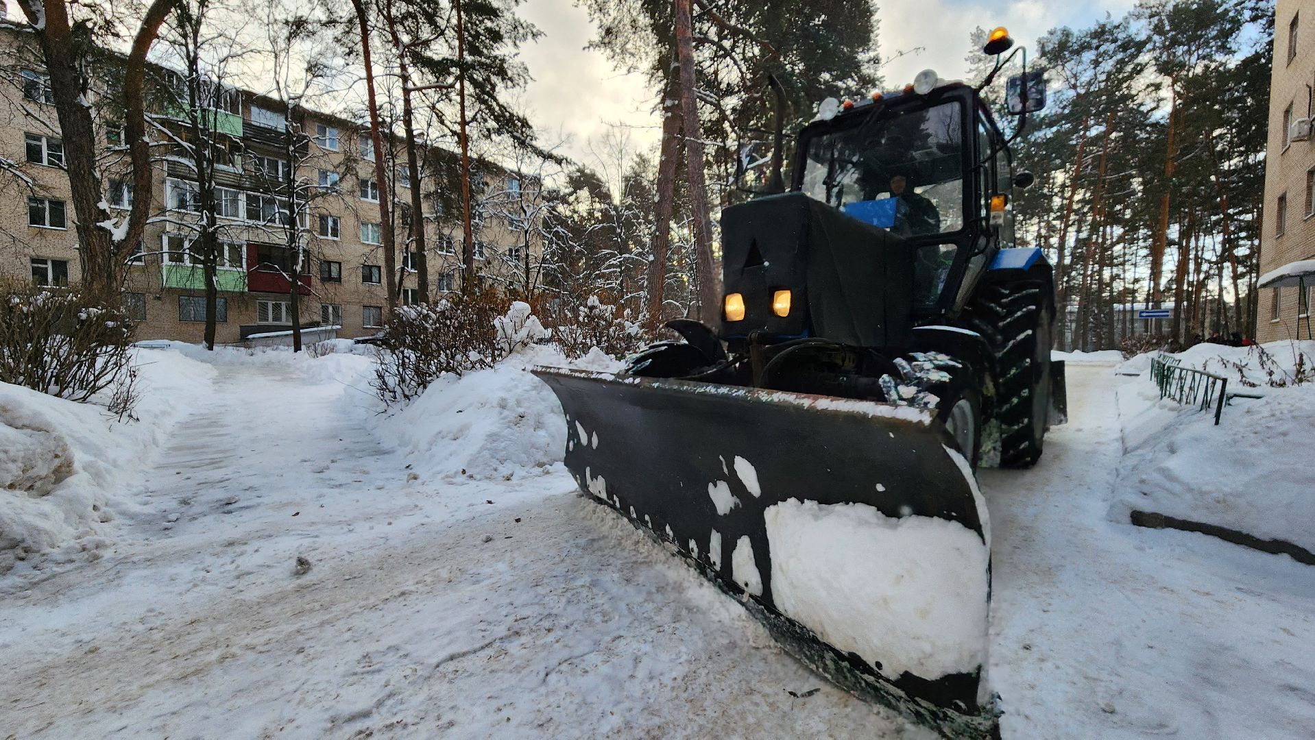 протвино, благоустойство, вывоз снега, снегопад, уборка дворов,
