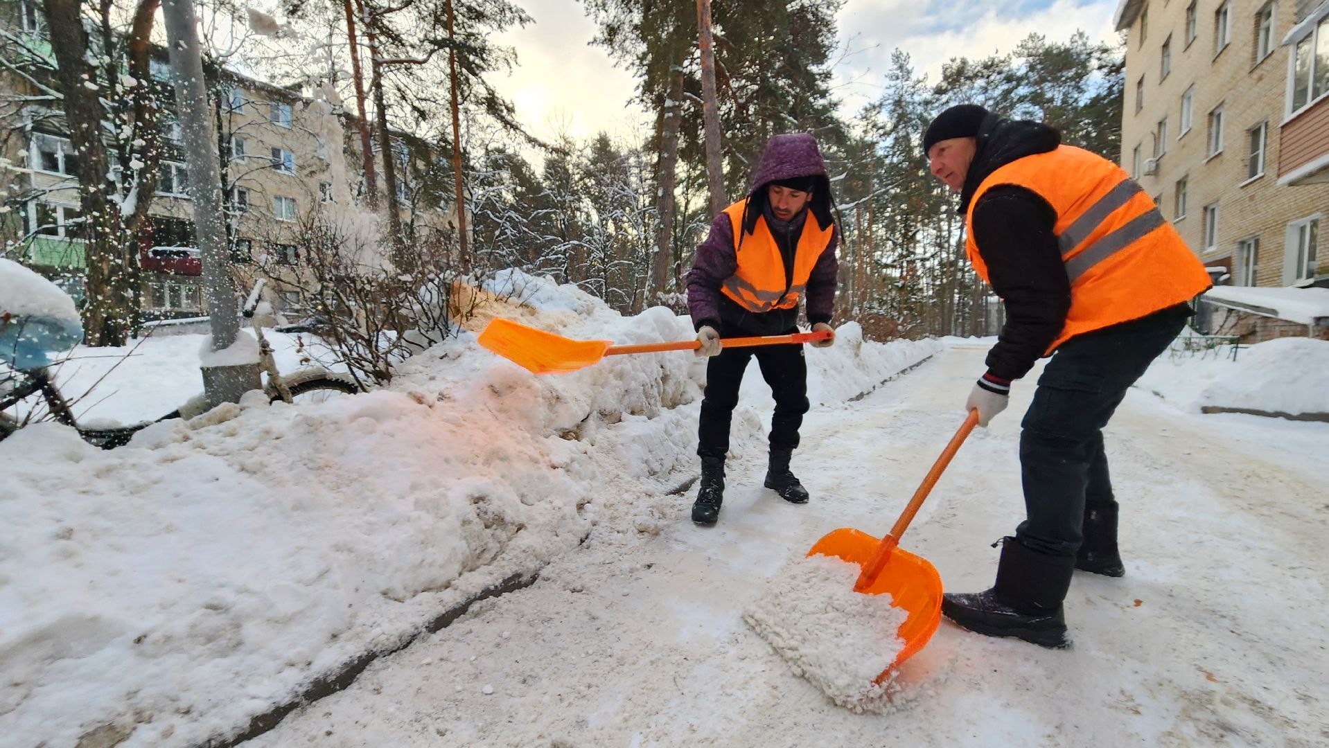 протвино, благоустойство, вывоз снега, снегопад, уборка дворов,