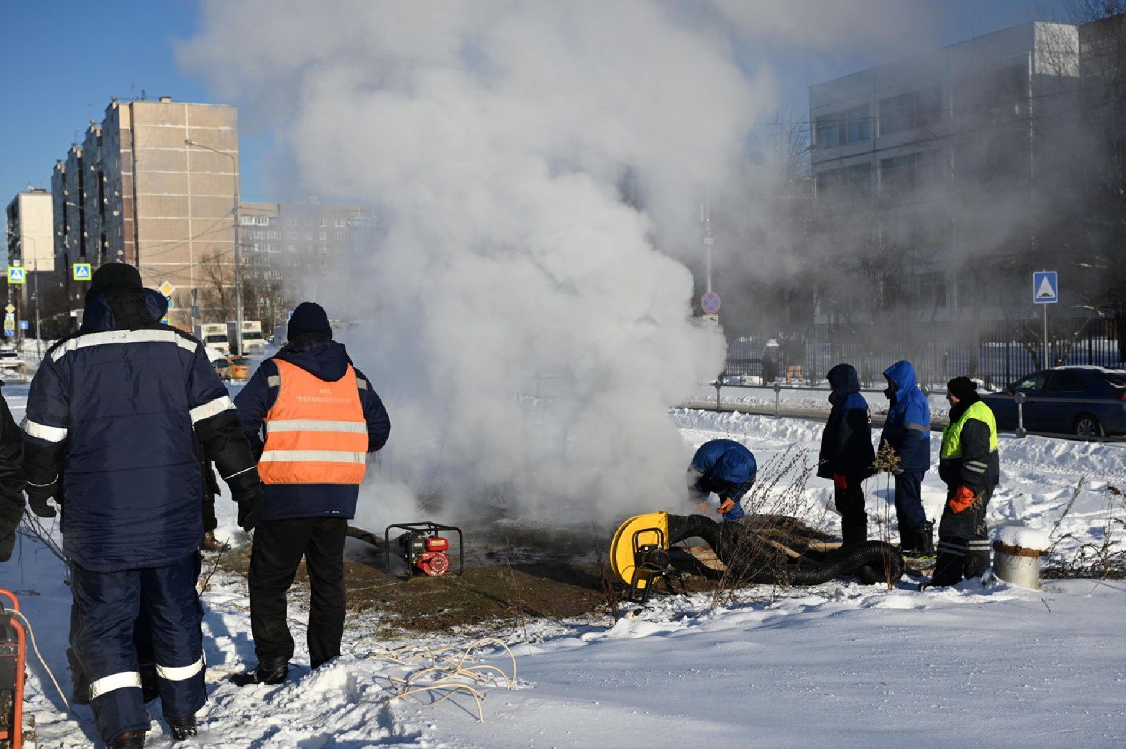 авария, авария в котельной, теплосети, теплотрасса, ленинский окргуг,
