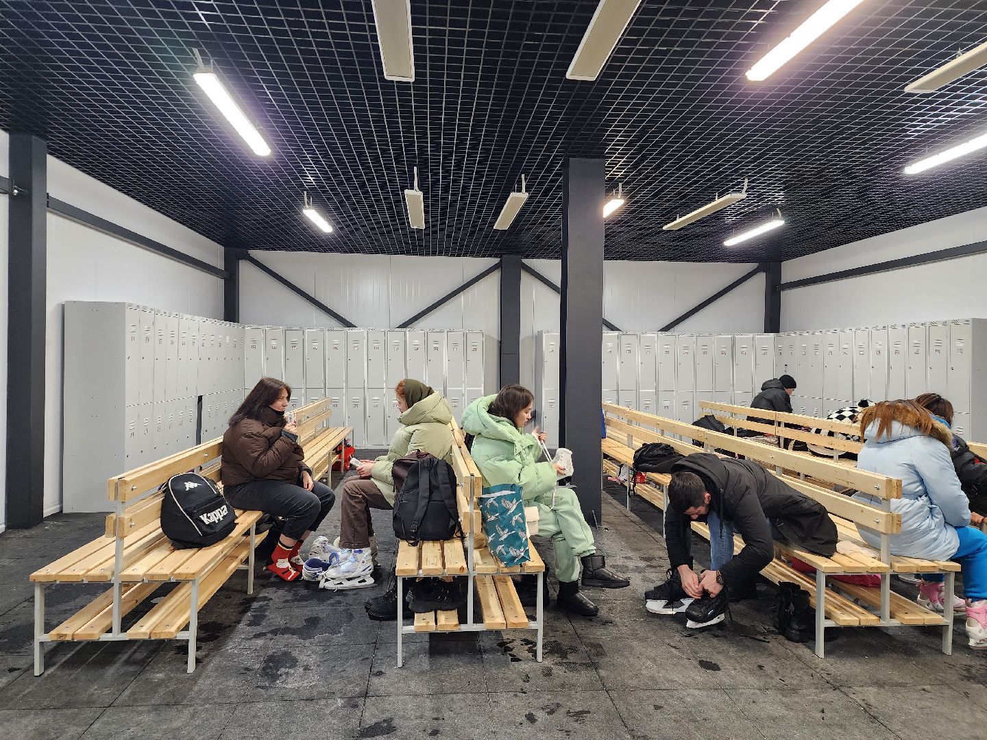 Зима в Подмосковье, каток, Центральный парк, Ногинск, Богородский городской округ,