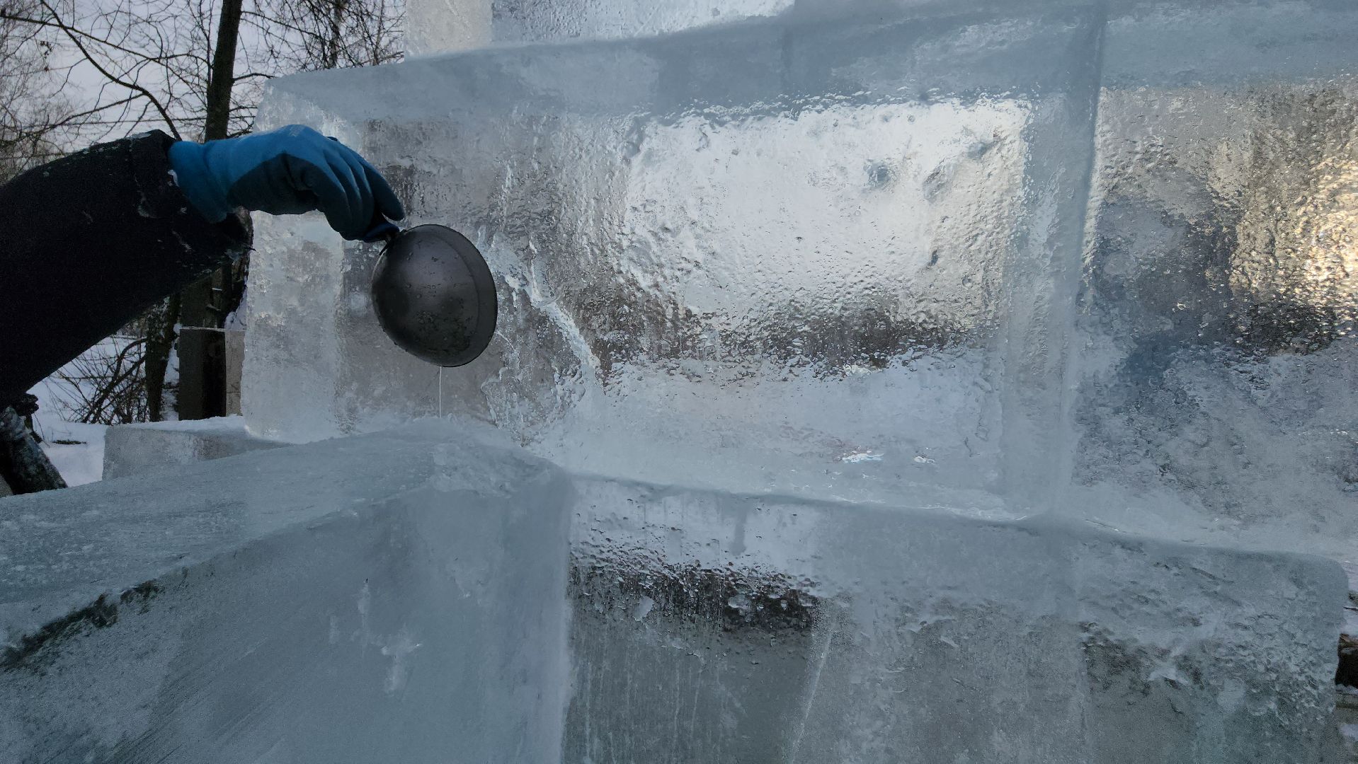 Долгопрудный, крещение господне, купель, Ледяные фигуры, арка,