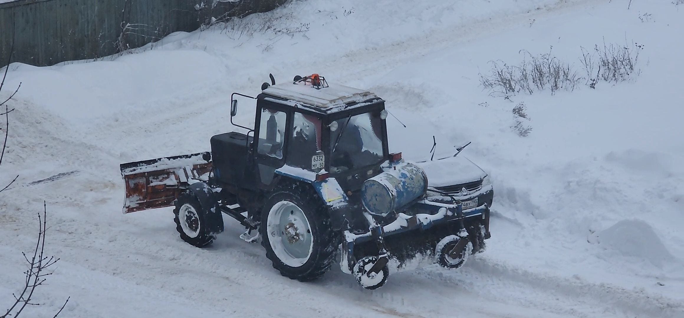 Коломна, уборка снега, снегопад,
