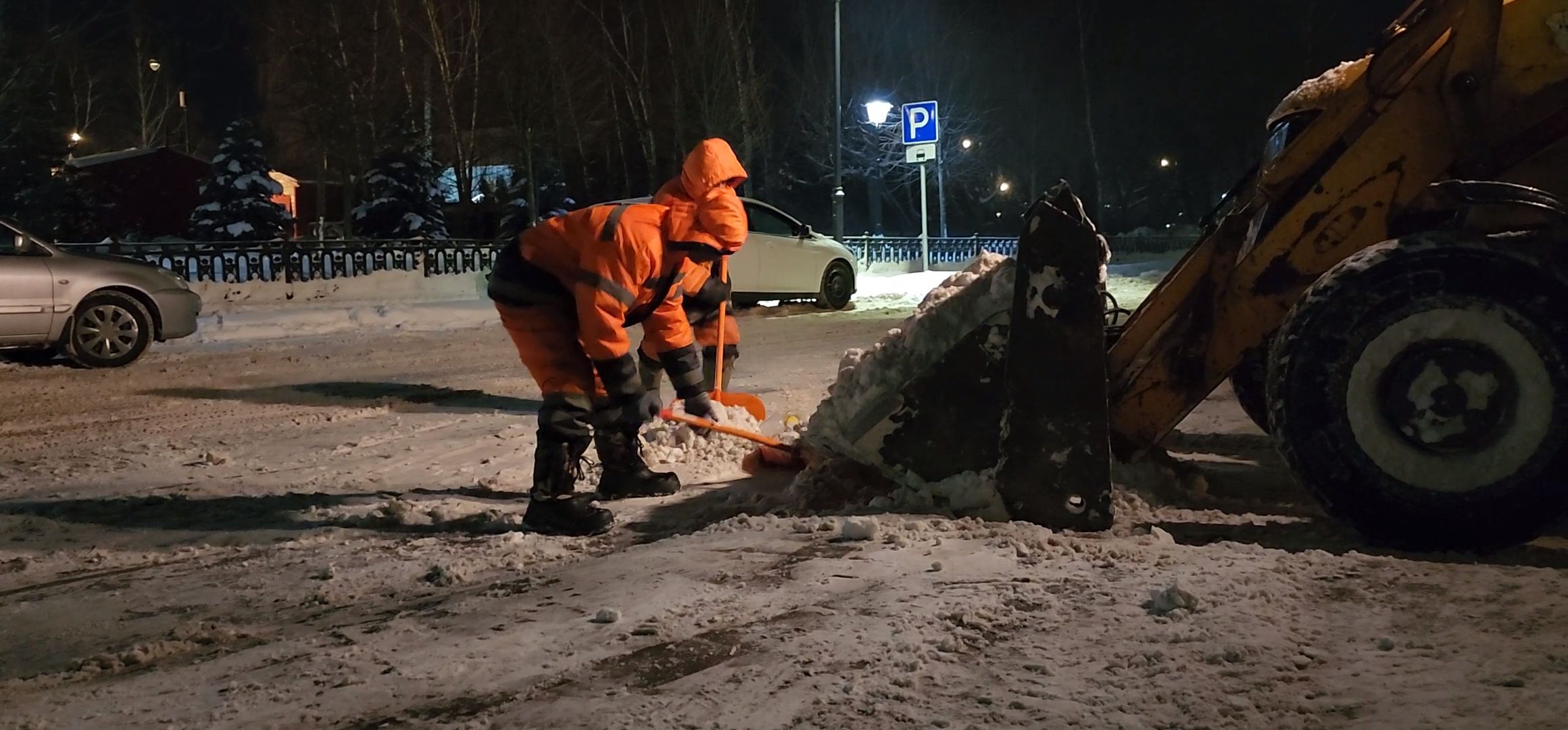 Коломна, уборка снега, снегопад,