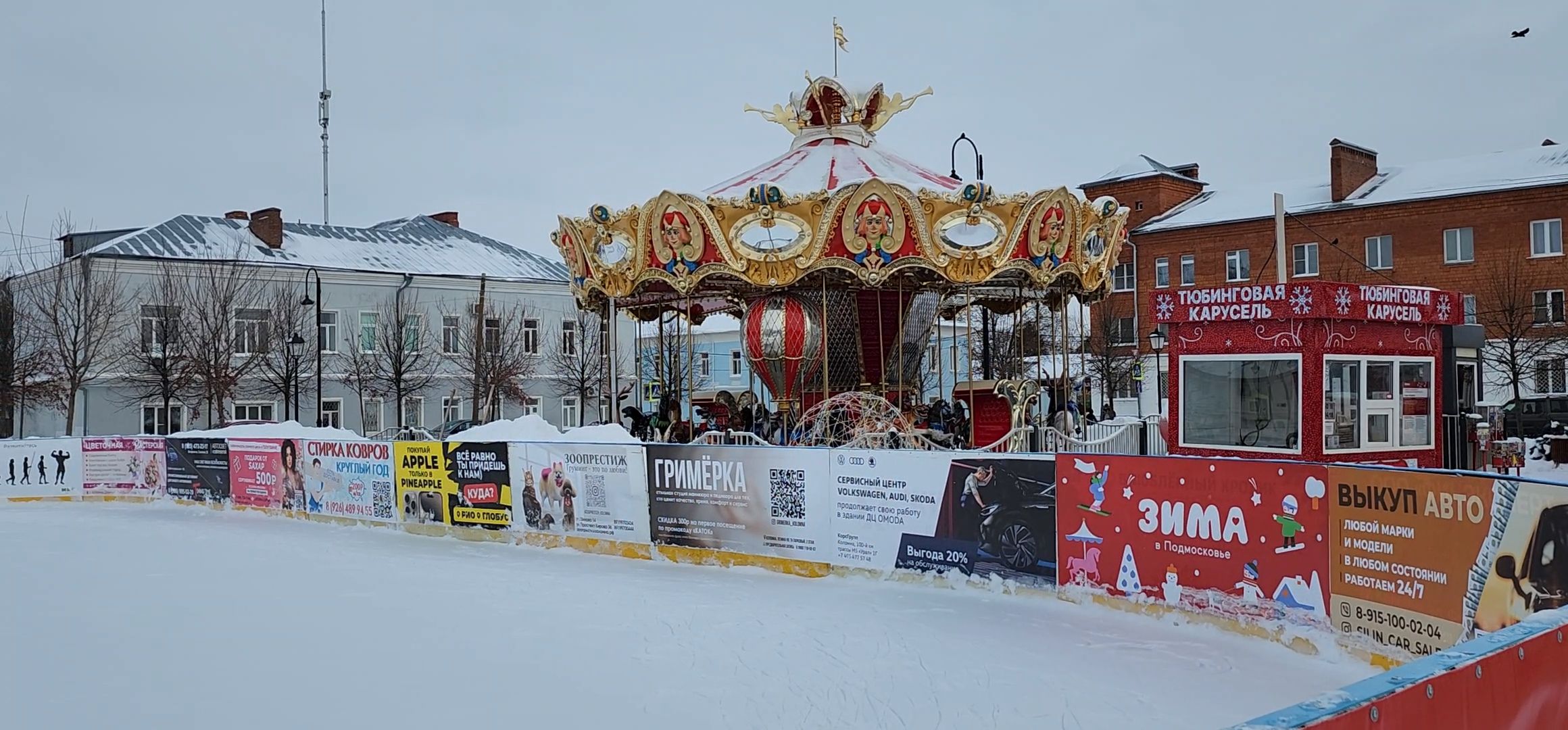 Коломна, зимние виды спорта, каток, хоккей, лыжная трасса,