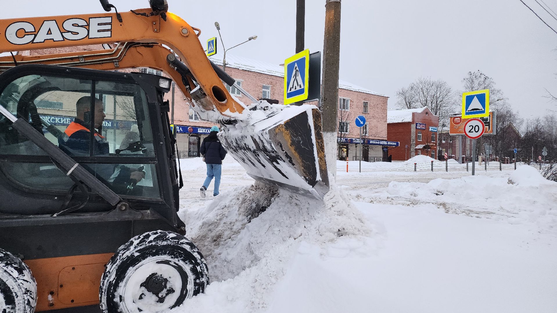 Егорьевск, Подмосковье, Уборка снега, московская область,