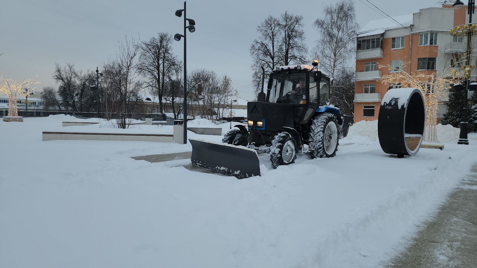 снегопад, уборка снега, коммунальные службы, Ногинск, Богородский городской округ,