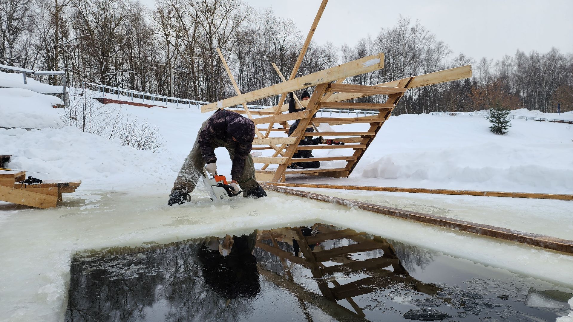 крещение господне, православный праздник, Лосино-Петровский, крещенские купели, подмосковье,