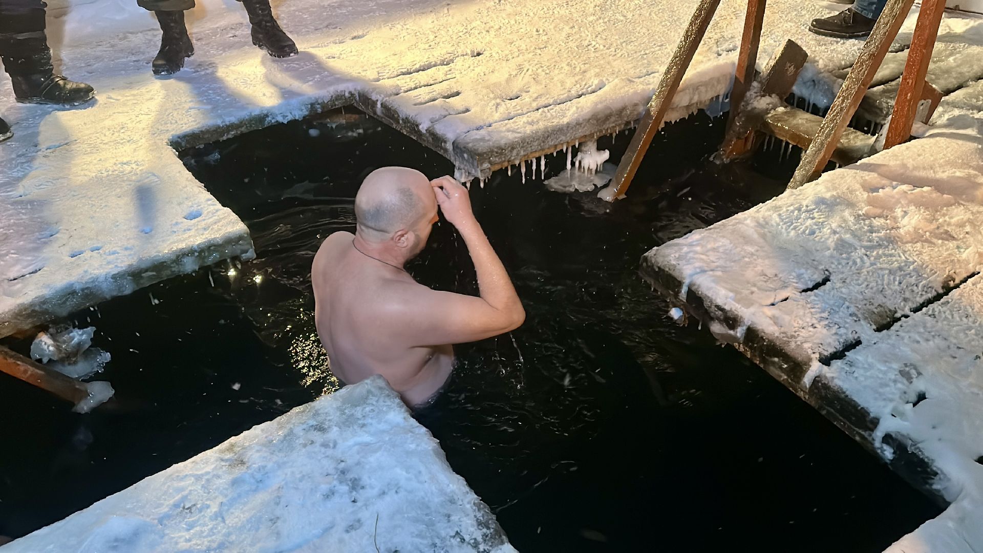 Клин, общество, крещение господне, крещенские купания, люди, зима в подмосковье,