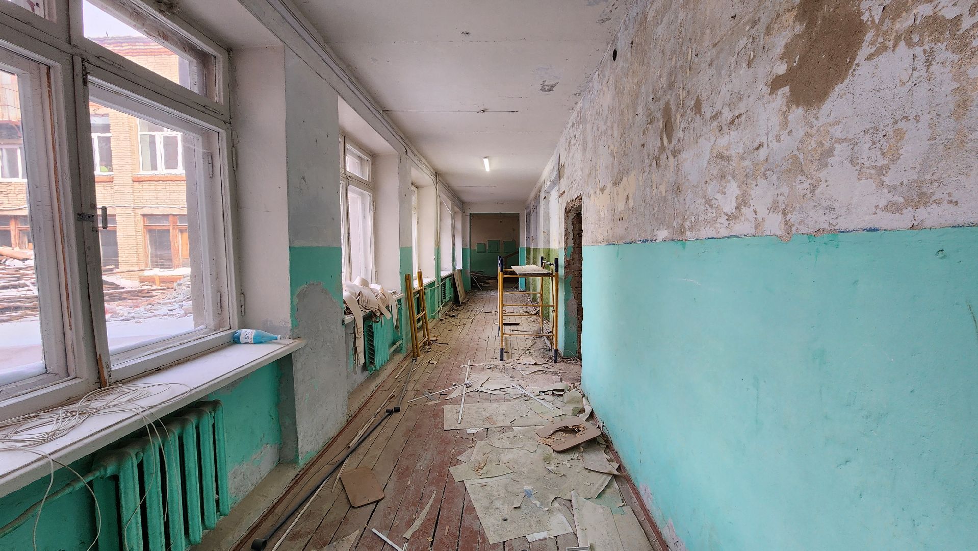 кашира, ожерелье, школа 10, капремонт школы, демонтажные работы,