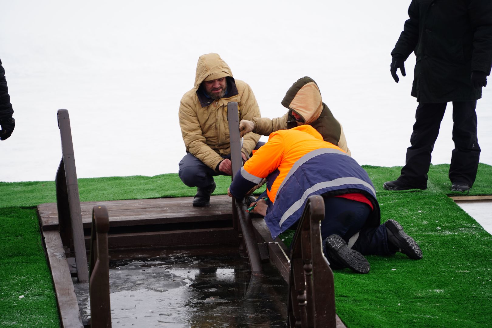 Крещение, купель, Рошаль, озеро, Юбилейное, православие, праздник, Большая Шатура,