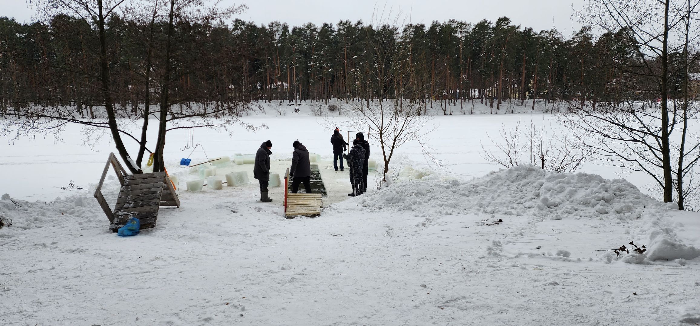 раменское, общество, православный праздник, крещение господне, освящение купели на Кратовском озере,