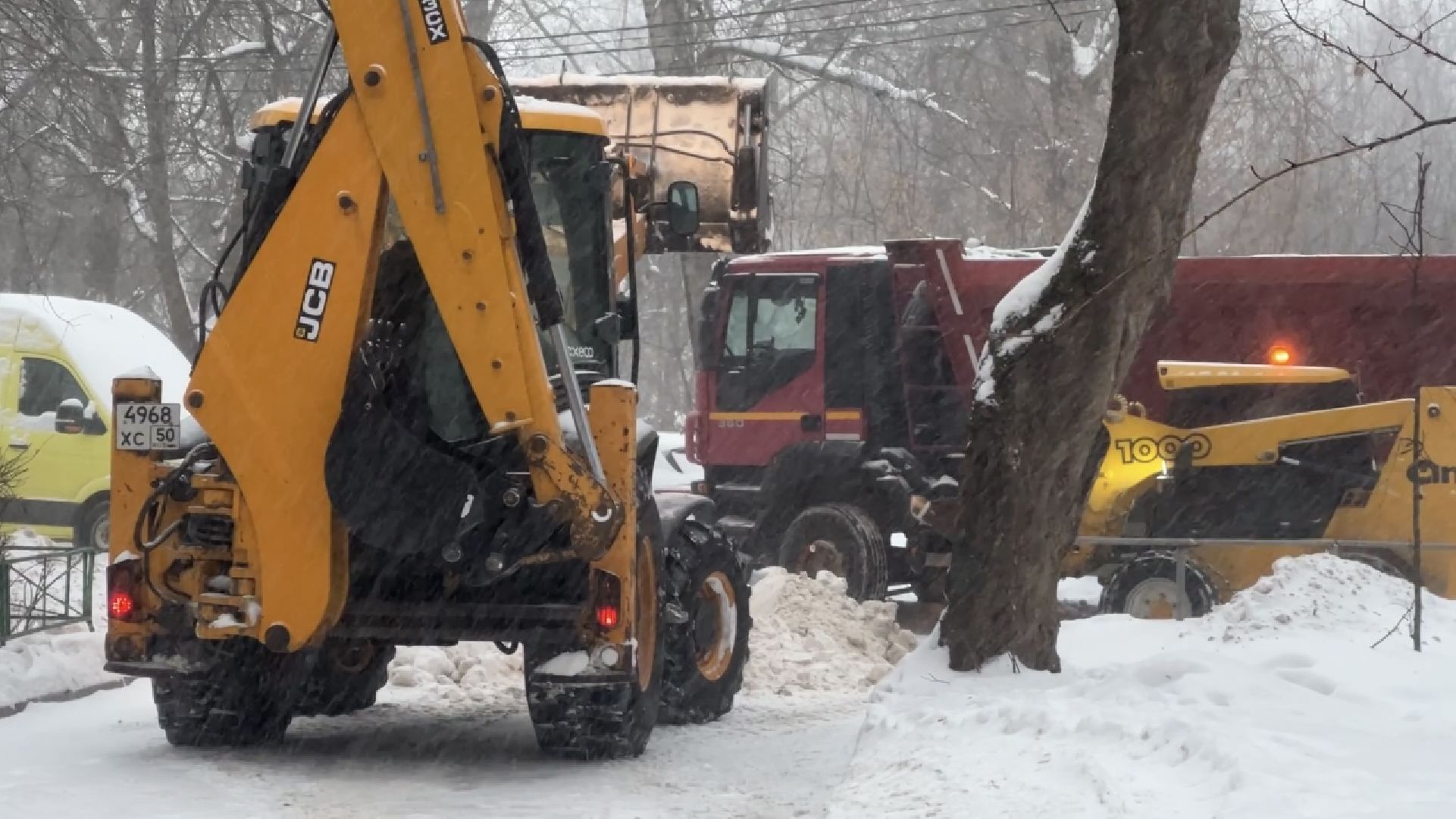 химки, снегопад, уборка снега,