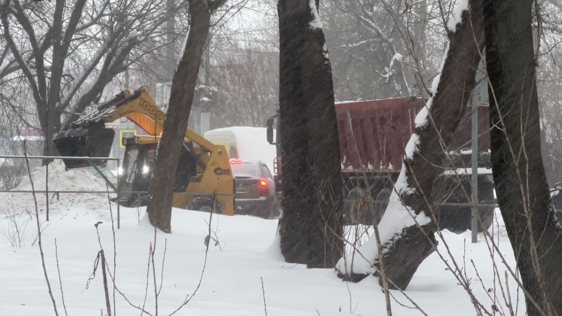 химки, снегопад, уборка снега,