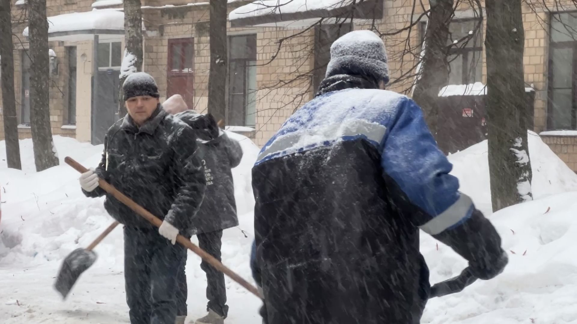 химки, снегопад, уборка снега,