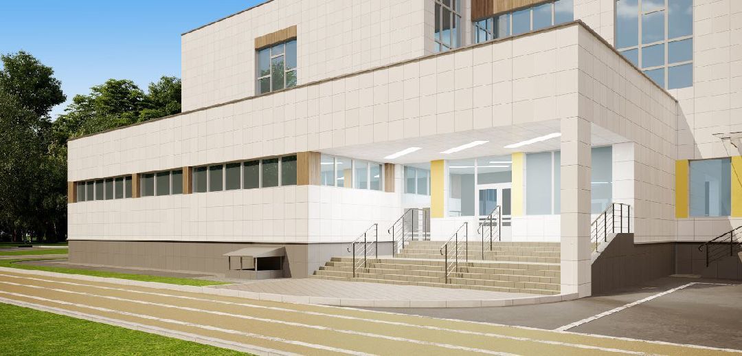 строительство, школа, пристройка