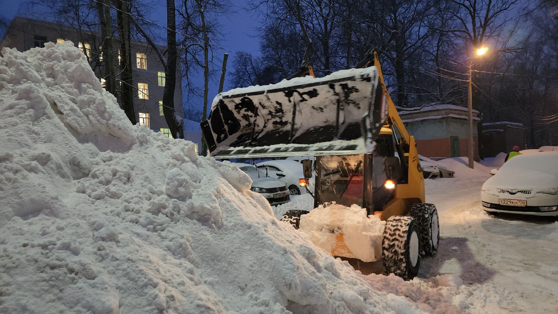 ступино, снегопад, уборка снега,