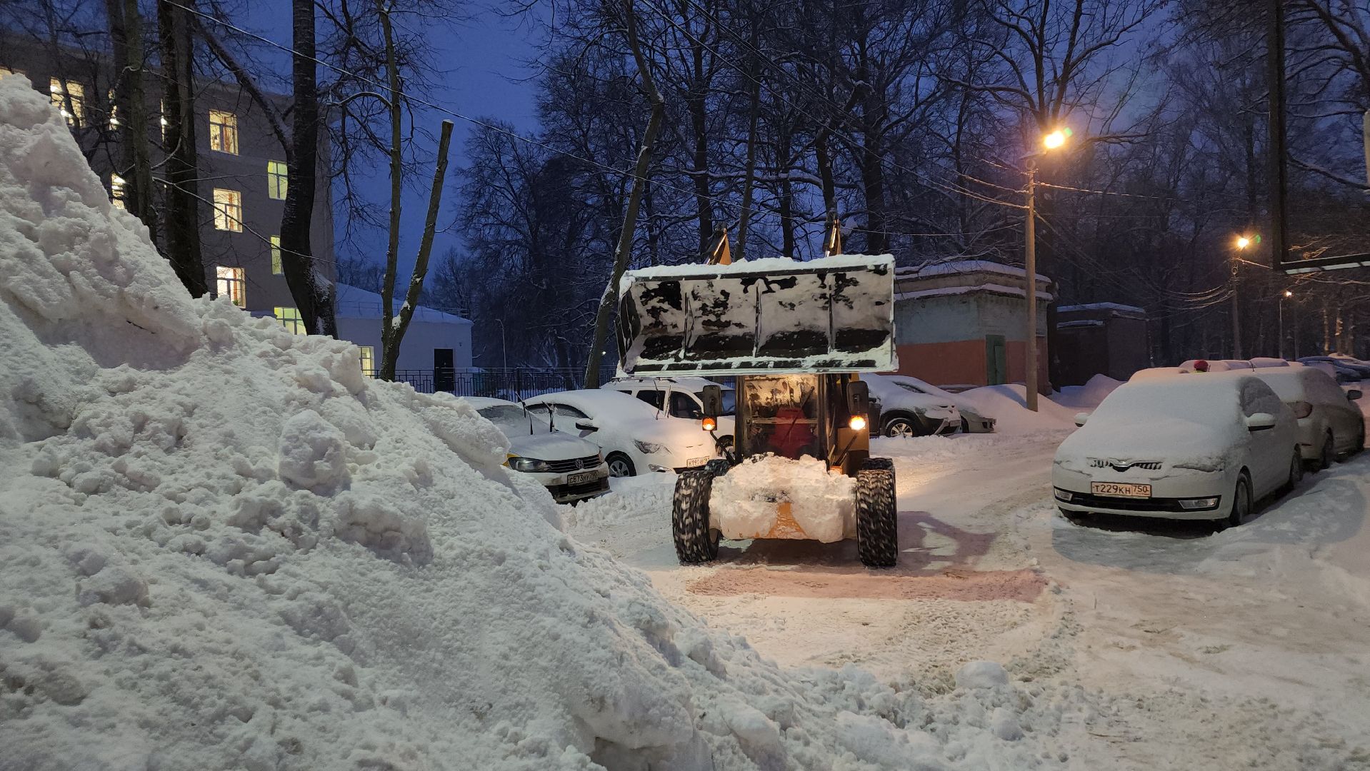 ступино, снегопад, уборка снега,