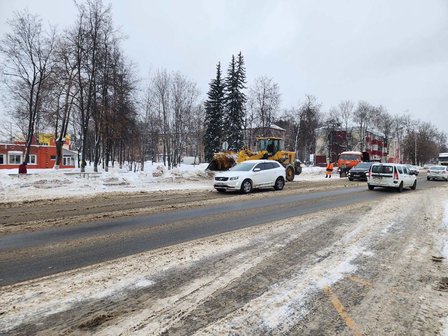 уборка снега, орехово зуево,