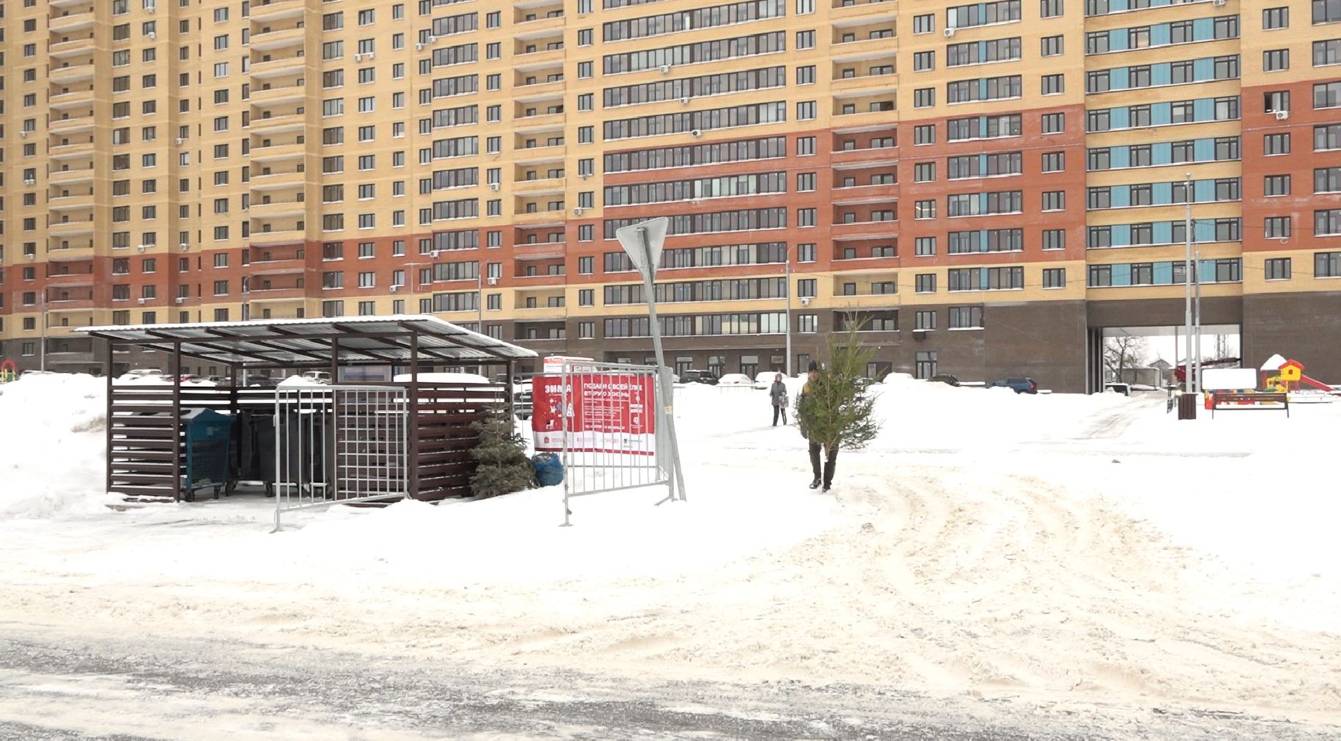 вторая жизнь елки, Зима в Подмосковье, Наш лес посади свое дерево, переработка, Домодедово,