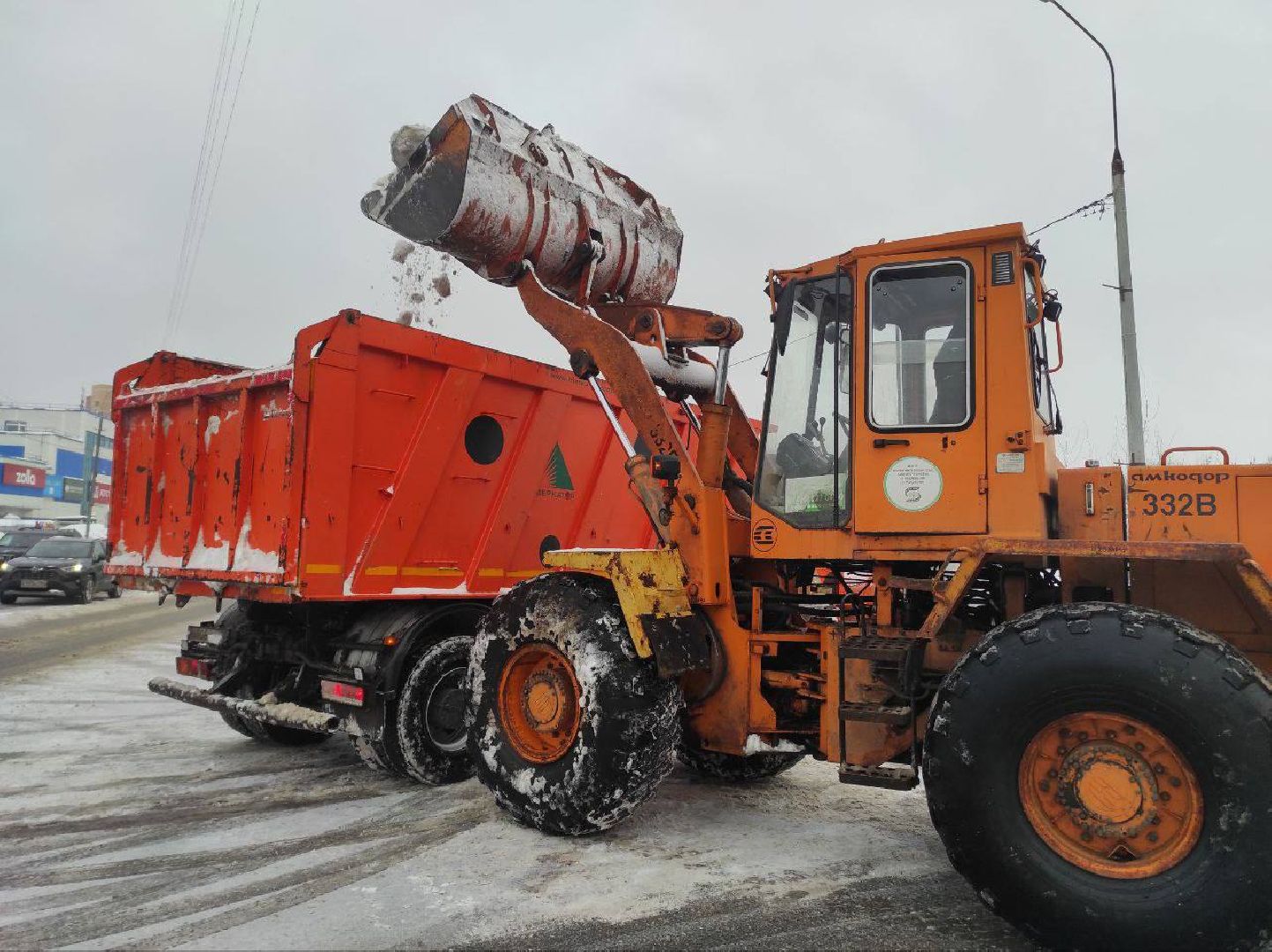 снегопад, уборка снега, коммунальные службы, трактор, Жуковская ОКБ, Агабекян, Никитин,