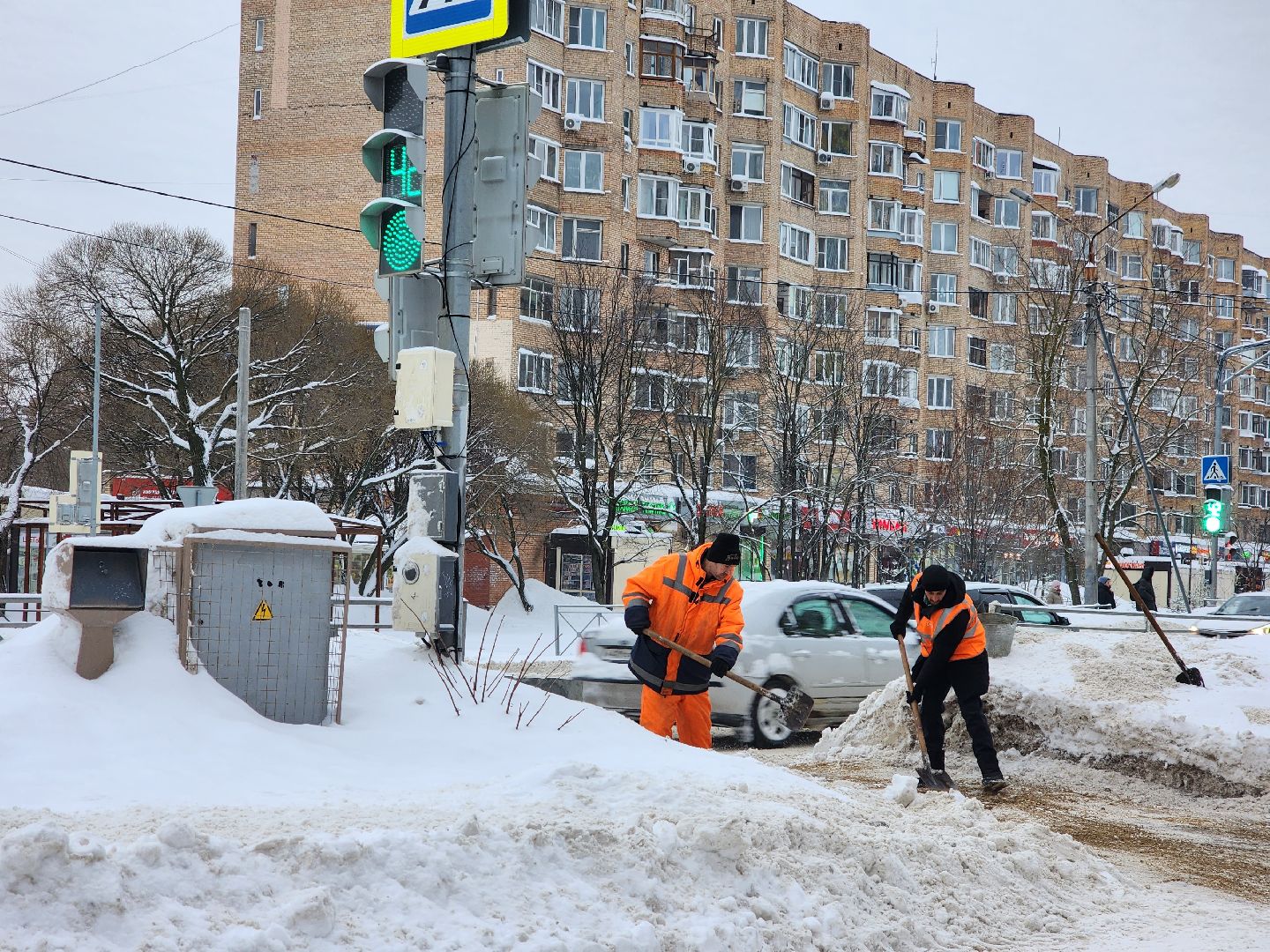 жкх, снегоуборочная техника, снегопад, фрязино, коммунальные службы,