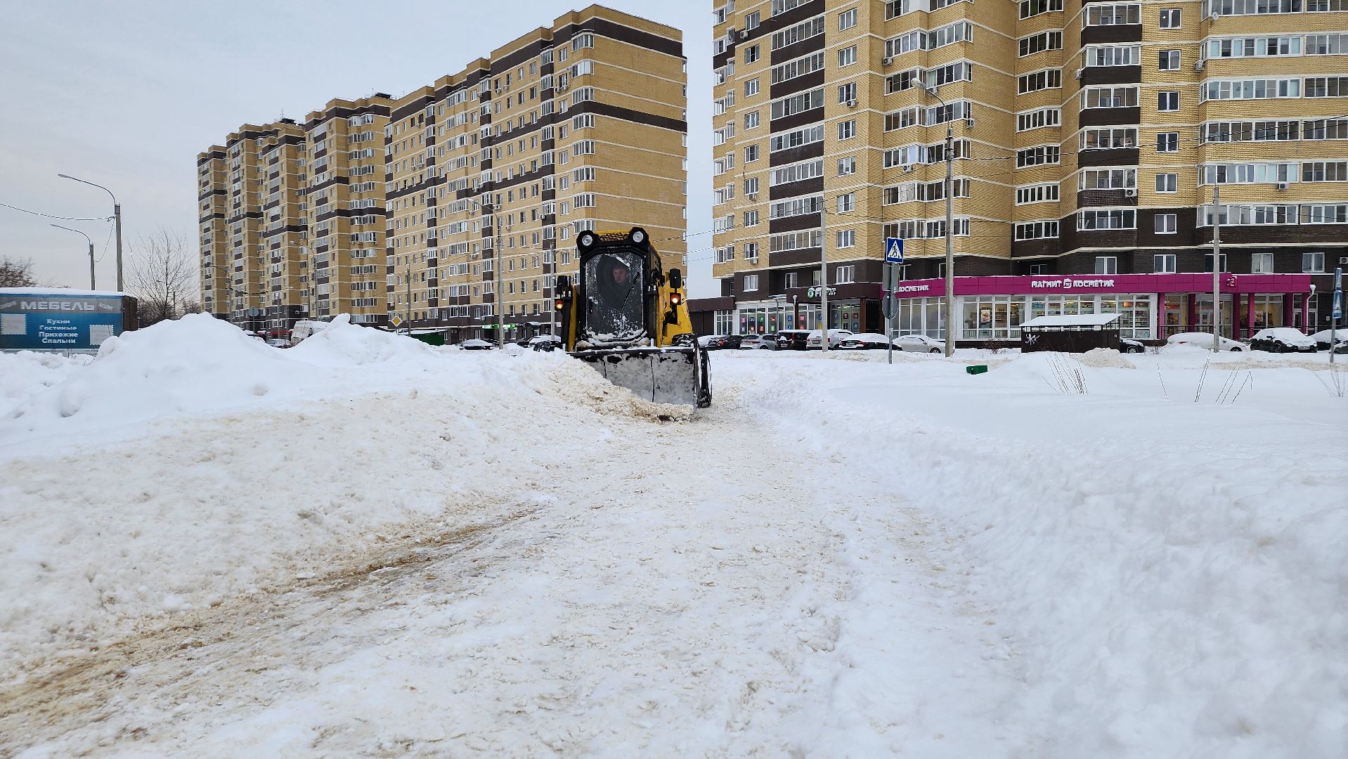 жкх, коммунальщики, метель, снегопад, Лосино-Петровский,