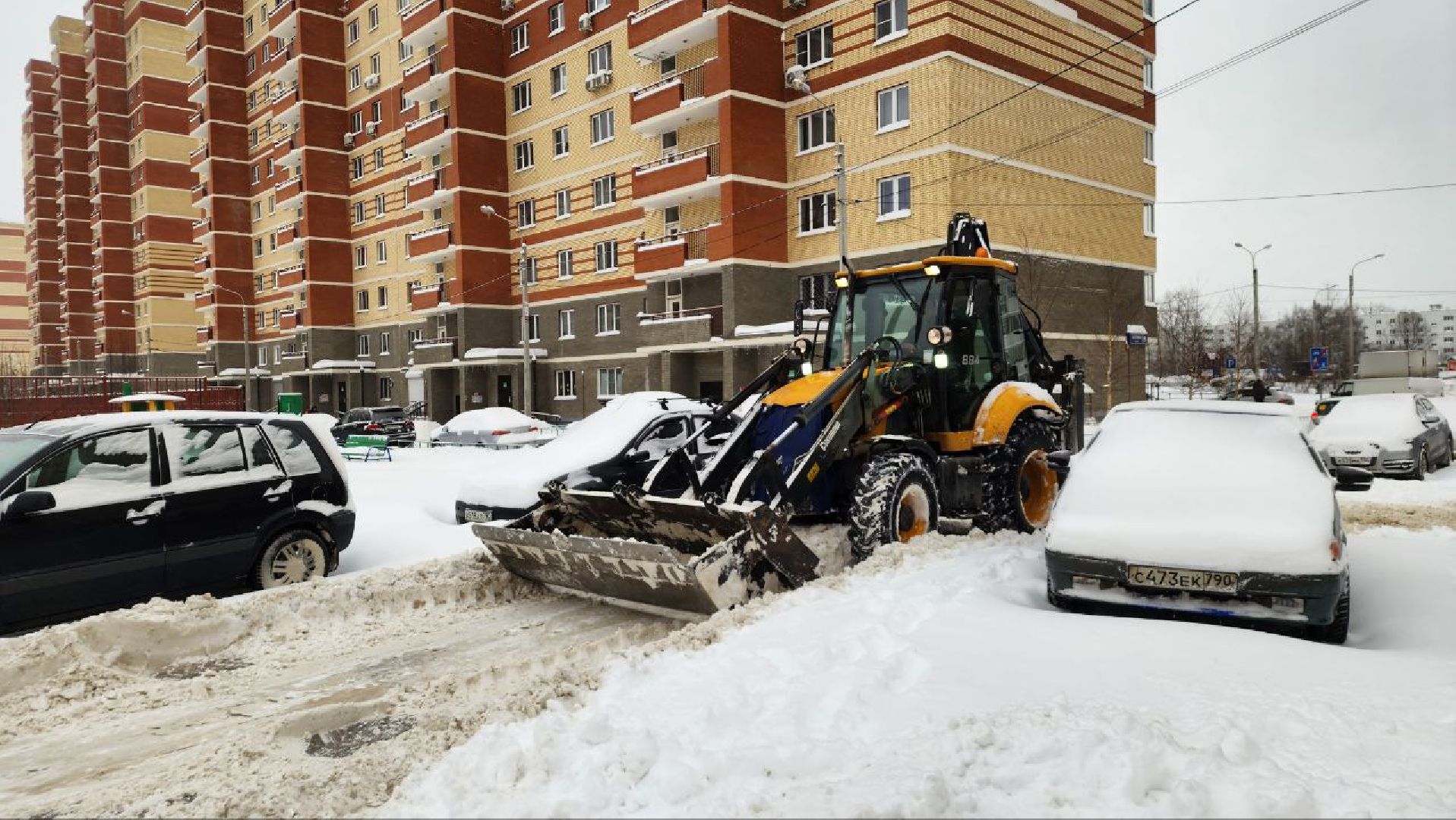 жкх, коммунальщики, метель, снегопад, Лосино-Петровский,