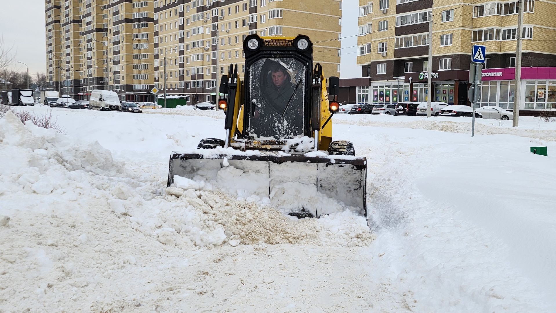 жкх, коммунальщики, метель, снегопад, Лосино-Петровский,