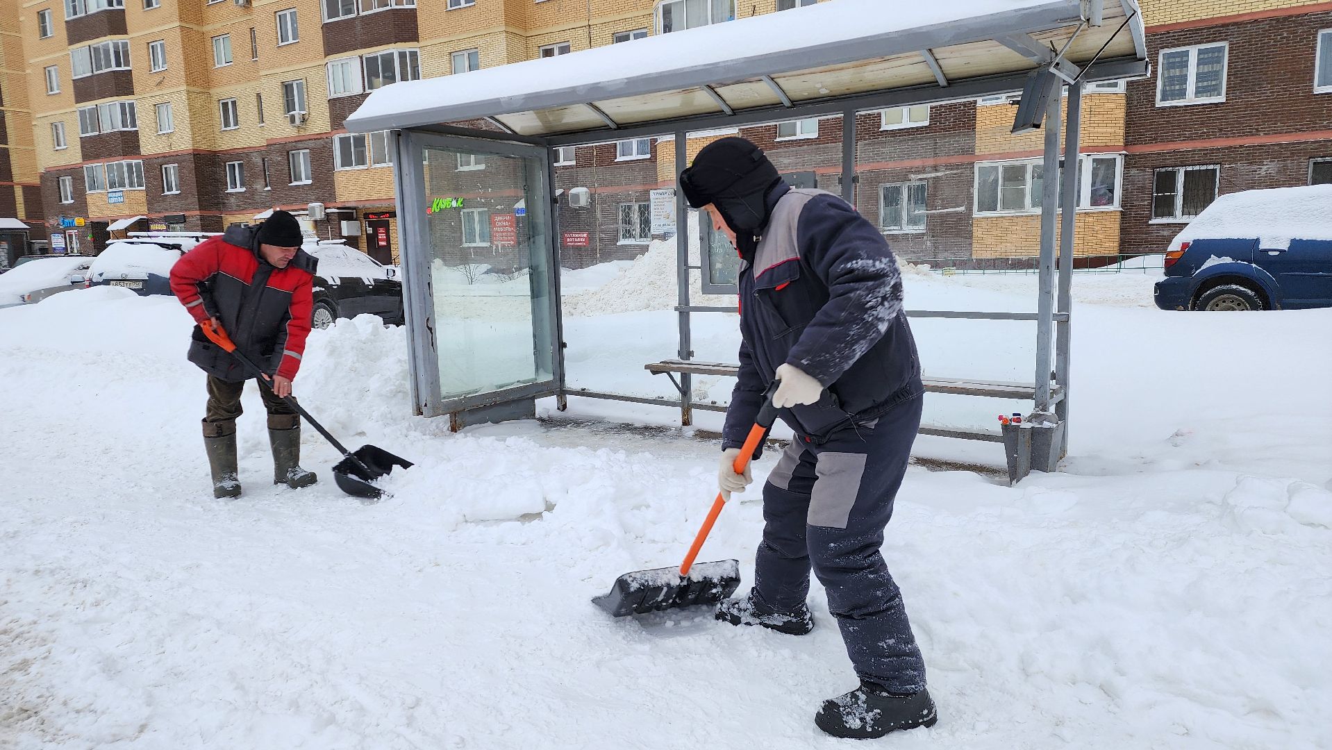жкх, коммунальщики, метель, снегопад, Лосино-Петровский,