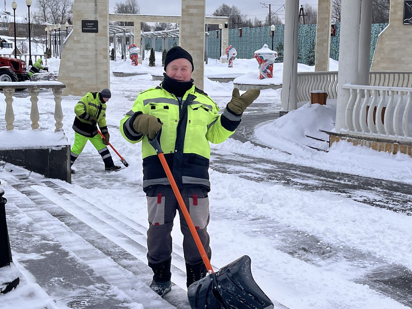 Шаховская, комунальная техника, снег, снегопад, уборка дорог,