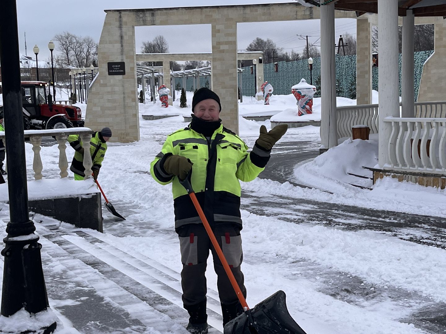 Шаховская, комунальная техника, снег, снегопад, уборка дорог,