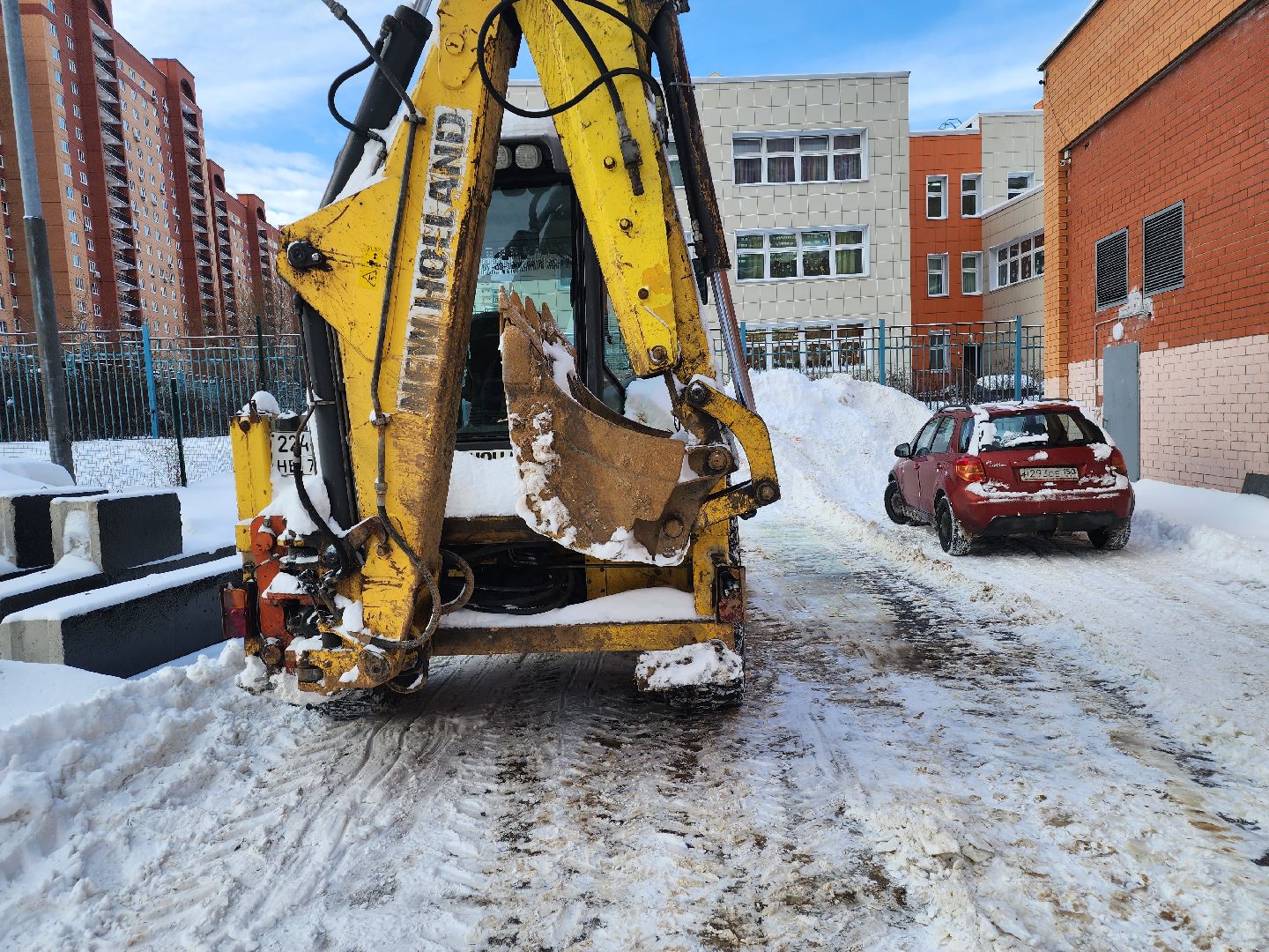 долгопрудный, снегопад, техника, трактор, УК,