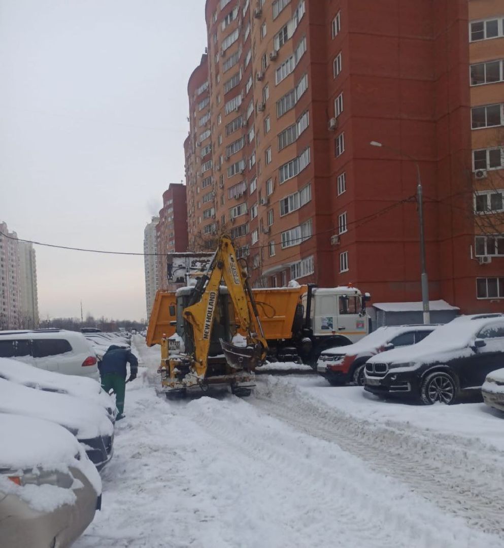 долгопрудный, снегопад, техника, трактор, УК,