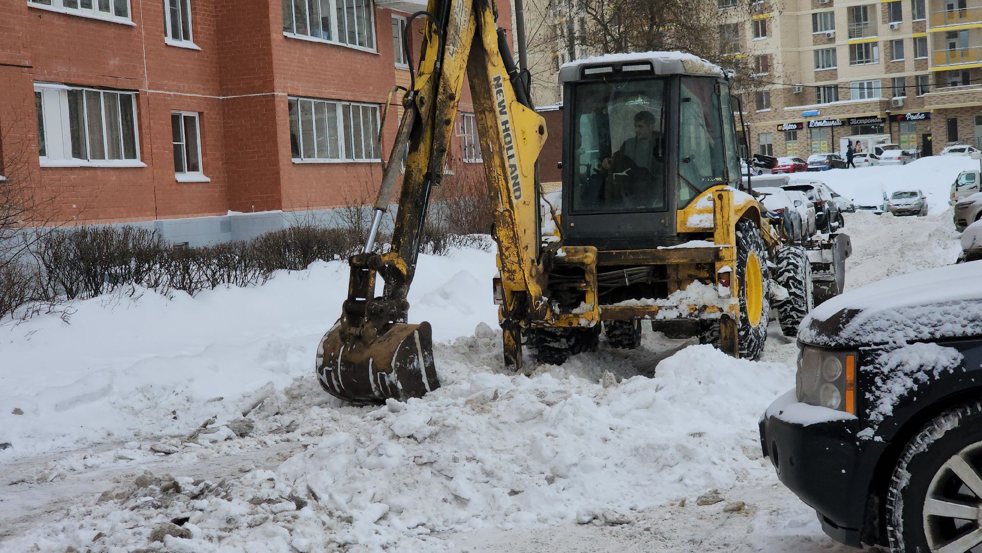 долгопрудный, снегопад, техника, трактор, УК,