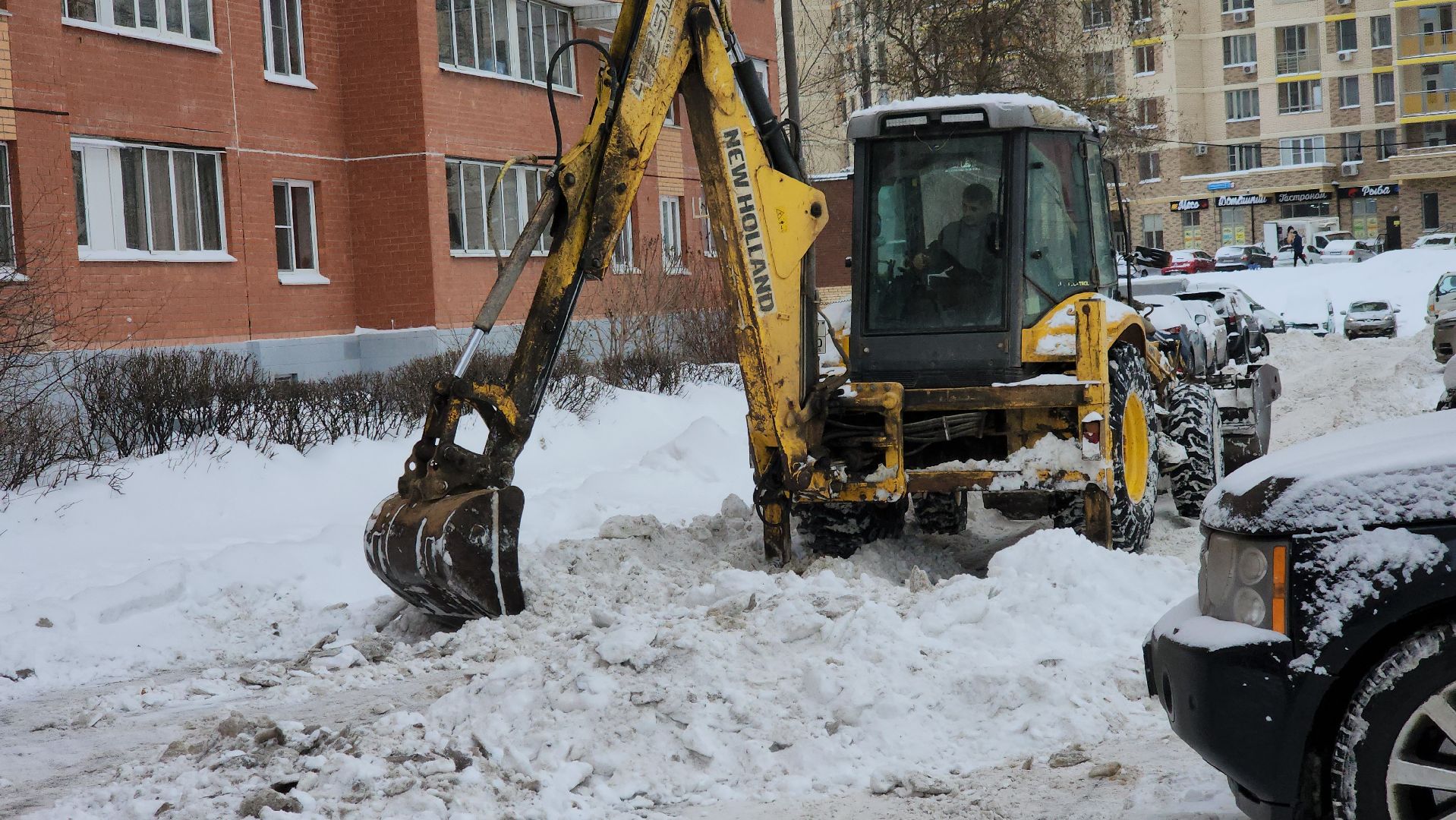 долгопрудный, снегопад, техника, трактор, УК,