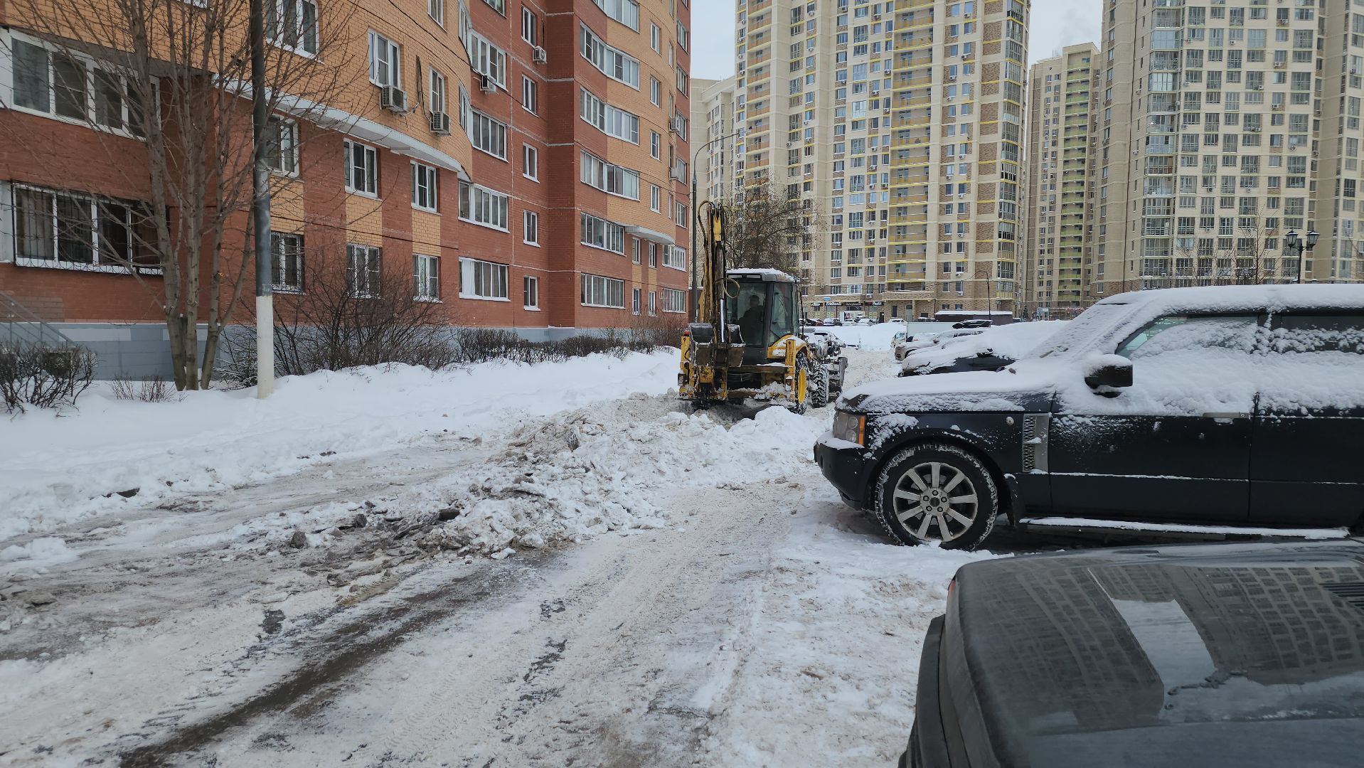 долгопрудный, снегопад, техника, трактор, УК,