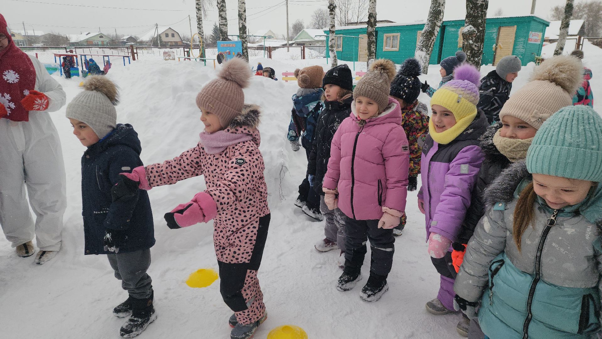 шатура, левошево, день снега, игры на свежем воздухе, детский сад, городской округ культура, городской округ люди,