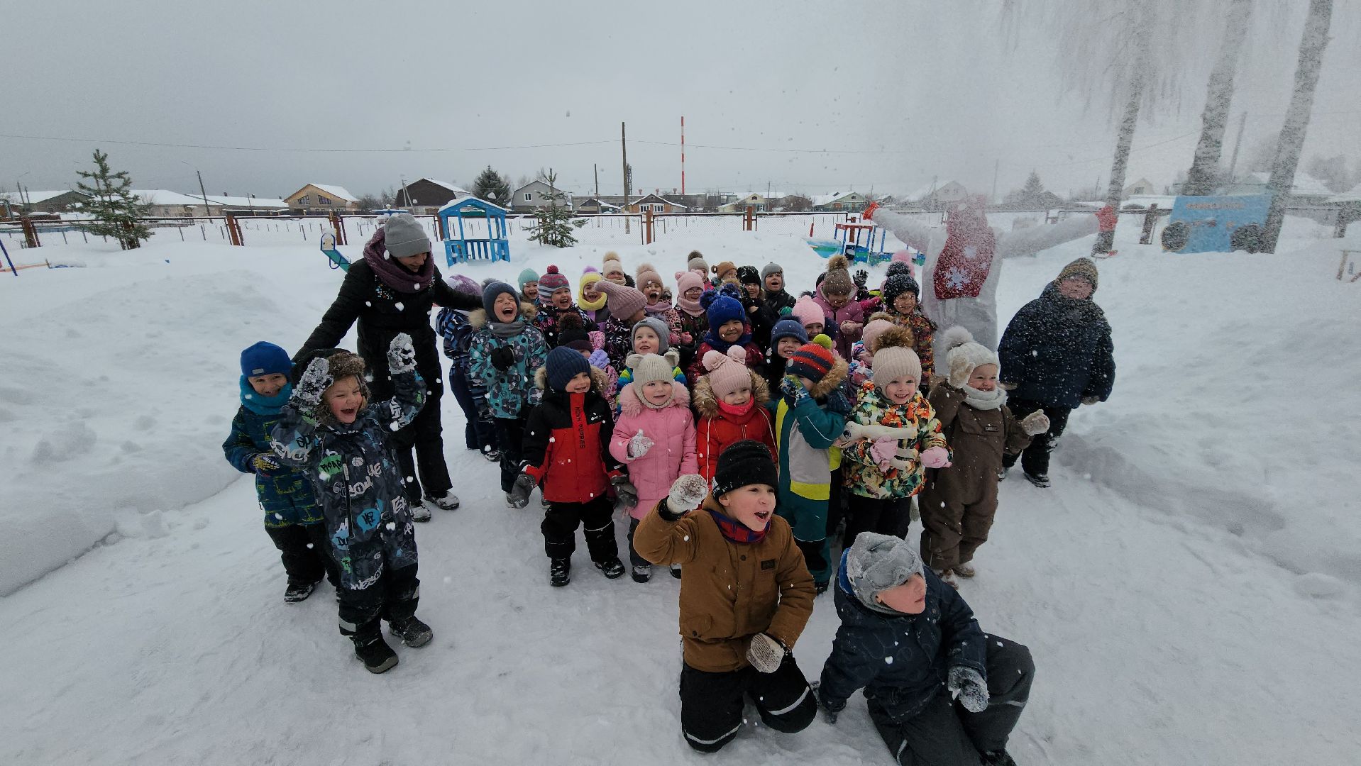 шатура, левошево, день снега, игры на свежем воздухе, детский сад, городской округ культура, городской округ люди,