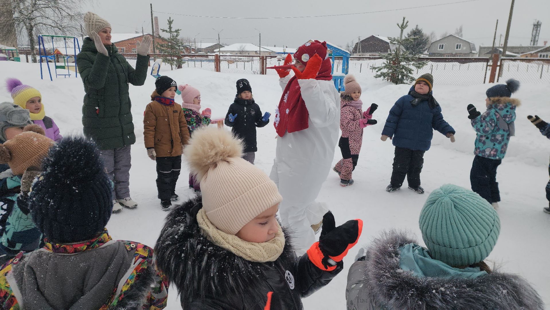 шатура, левошево, день снега, игры на свежем воздухе, детский сад, городской округ культура, городской округ люди,