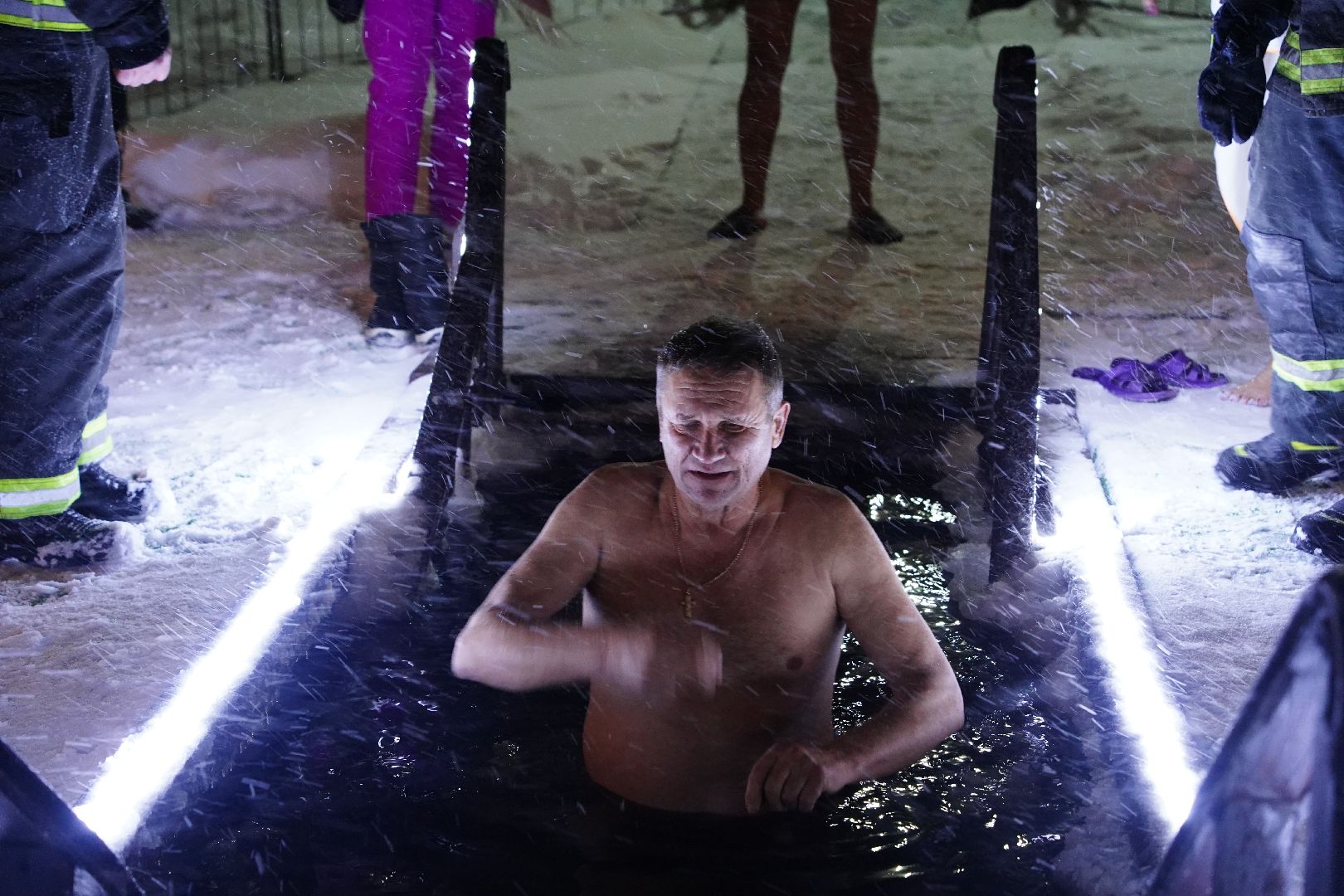 Крещение, Рошаль, Озеро Юбилейное, купель,