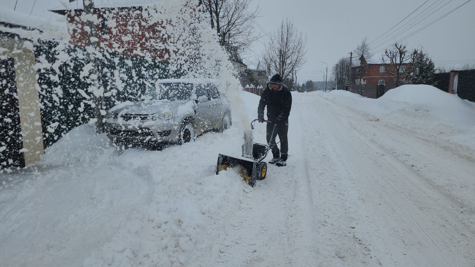 шатура, снегопад, снежный Армагеддон, замело, уборка снега,