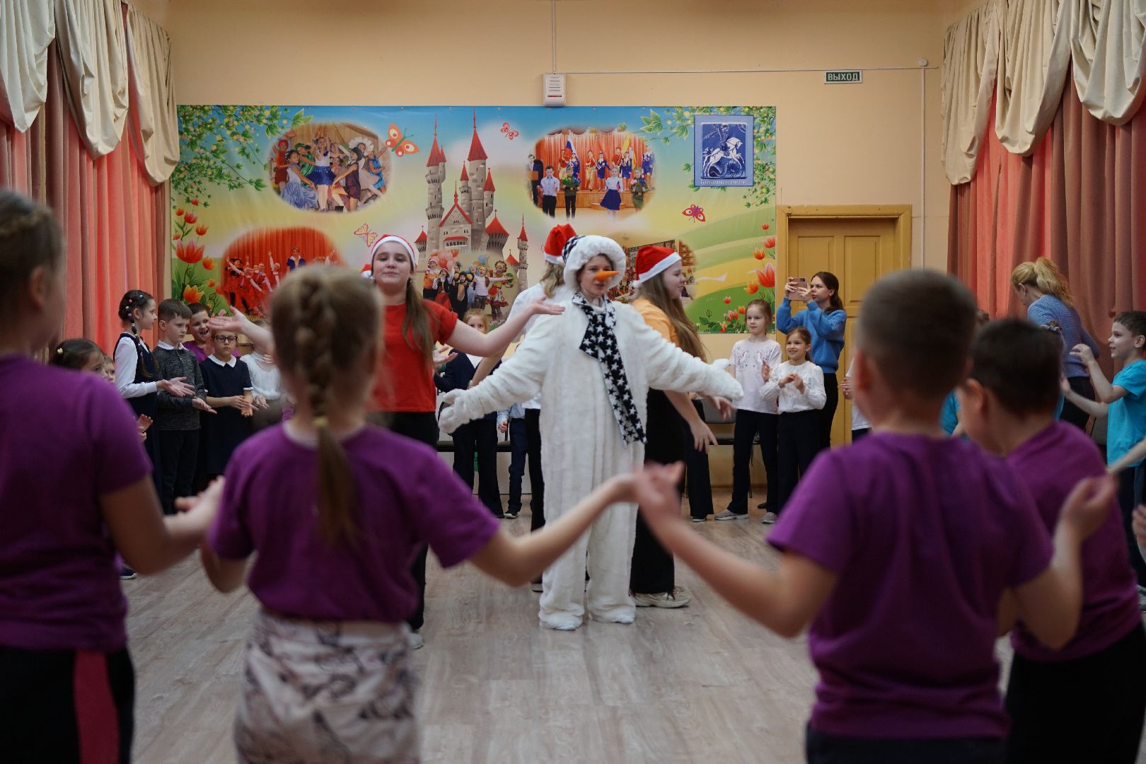 Егорьевск, Дети, школа, снеговик, день снеговика, гимназия, праздник, мероприятие,