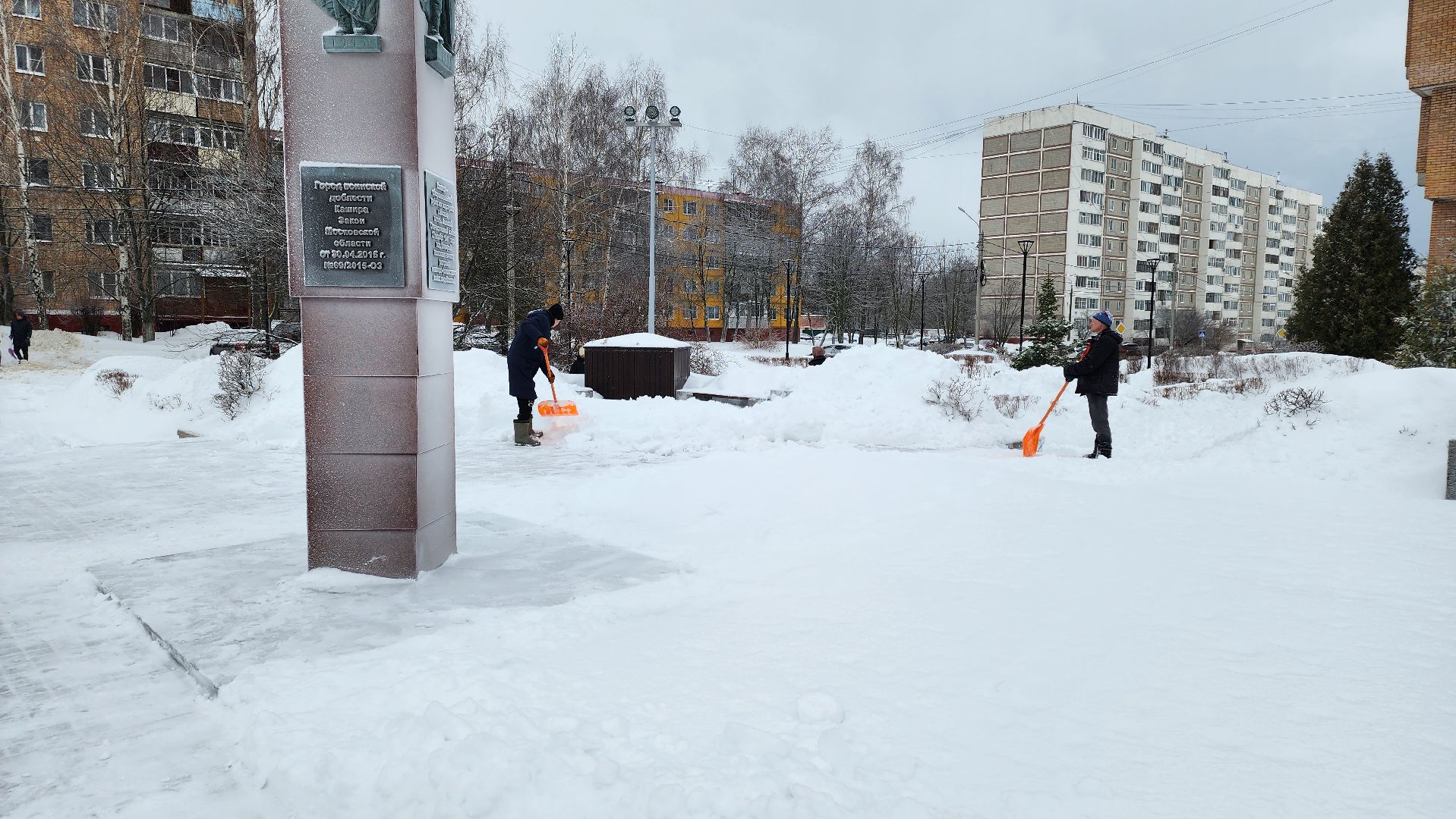 кашира,снегопад, уборка улиц, жкх, техника, тракторы, вывоз снега,