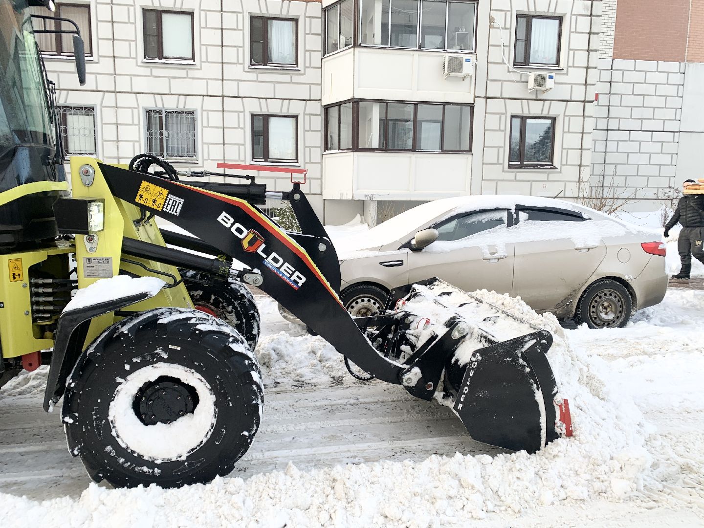 Балашиха, Подмосковье, Снегопад, уборка дворов, уборка снега,