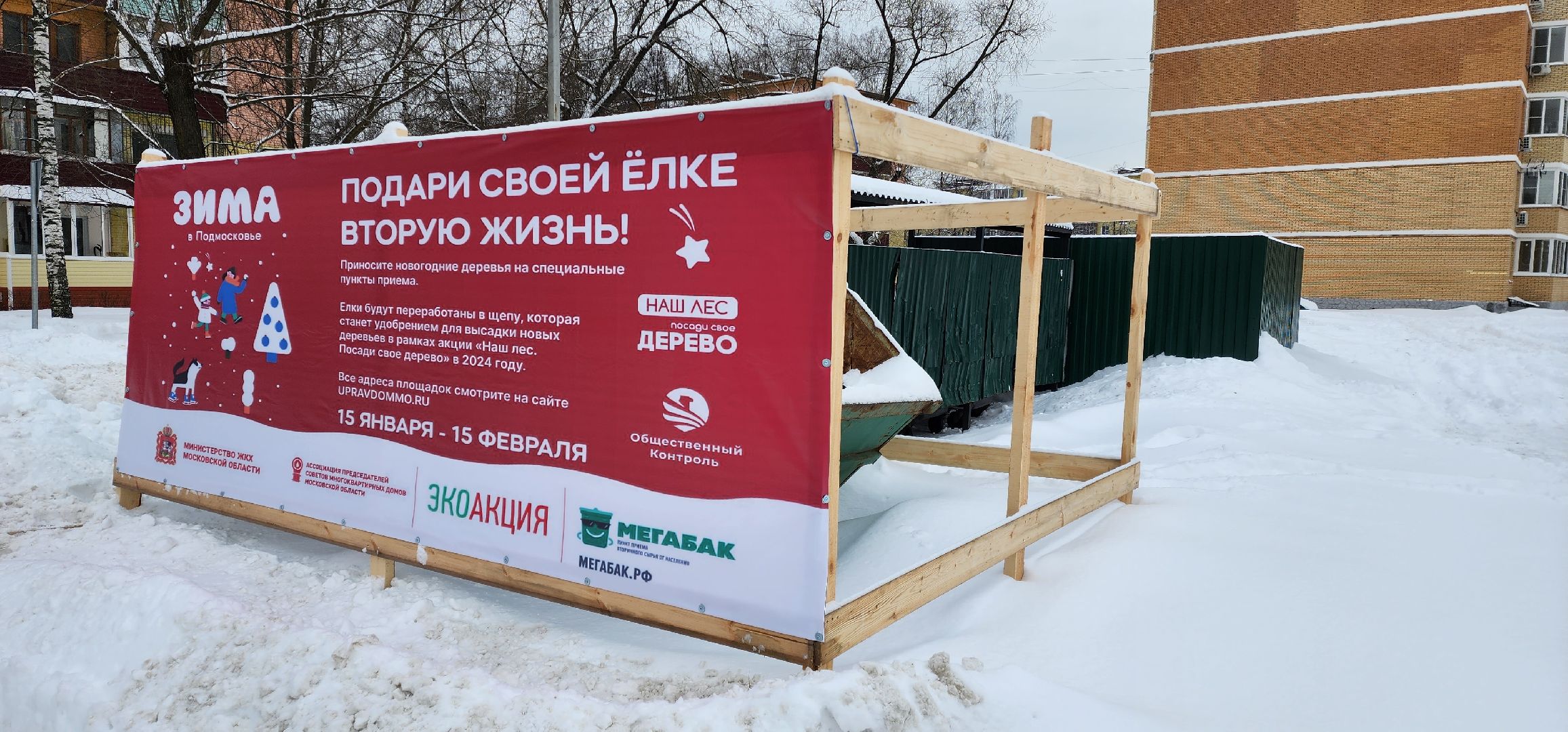 раменское, экология, экологическая акция, подари своей елке вторую жизнь, площадки для сбора деревьев в Раменском,