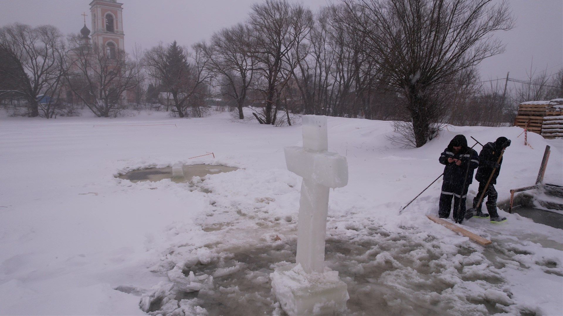 домодедово, крещение, праздник,видео с коптера,